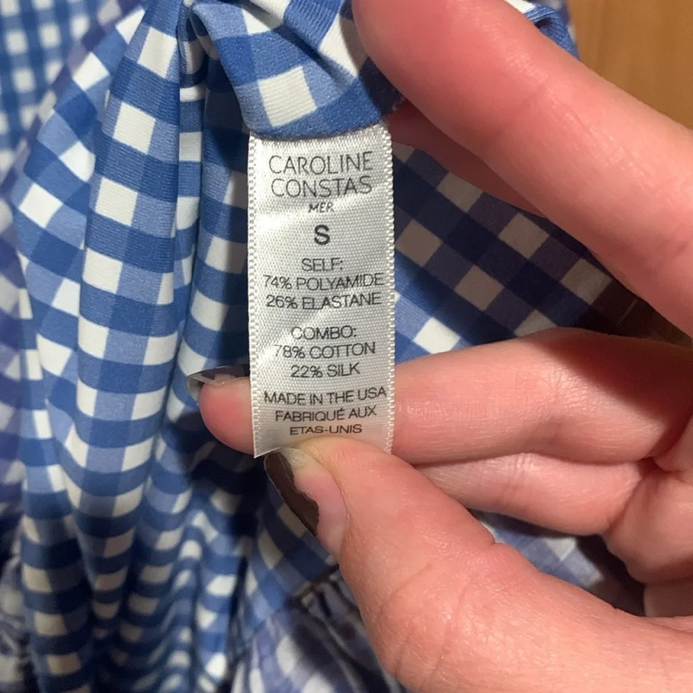 CAROLINE CONSTAS gingham mini dress - Picture 4 of 6